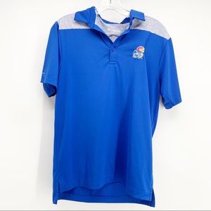 Columbia Golf Kansas Jayhawks Polo Shirt Size Small